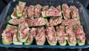 Courgettes farcies végétariennes - façonnage 2
