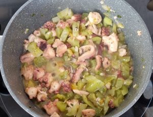Salade de poulpes -façonnage