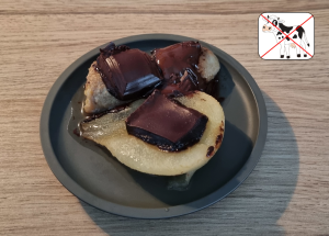 Poire et banane fondantes au chocolat noir