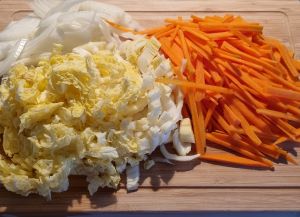 Wok de Chou chinois-faconnage