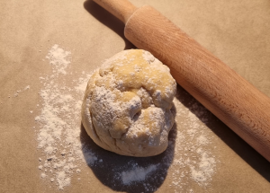 Pâte sablée pour fond de tarte - façonnage 1