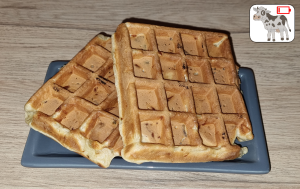Gaufre aux poivrons compotés