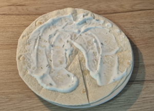 Wrap Poulet et Crudité express - façonnage 3