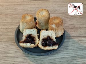 Bouchees Coco, coeur Chocolat noir et Fleur de Sel