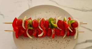 Brochettes de légumes grillés - façonnage 2