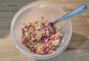 Crumble de Chou-fleur au Chèvre et Bacon - façonnage 2