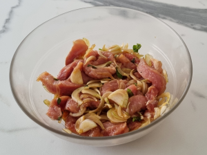 Émince de Jambon mariné au Soja - façonnage 1
