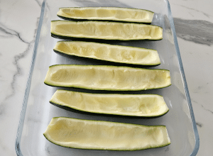 Courgettes farcies à la Ricotta - étape 1