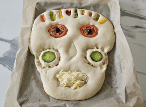Foccacia Calaveras d'Halloween - étape 9