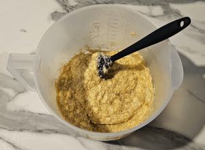 Cookie géant aux Pralines roses - étape 1
