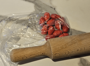 Cookie géant aux Pralines roses - étape 4