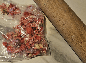 Cookie géant aux Pralines roses - étape 5
