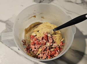 Cookie géant aux Pralines roses - étape 6