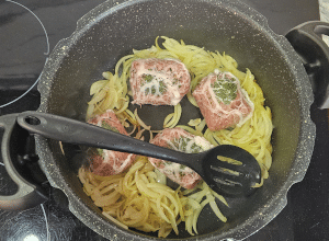 Crépinettes de Porc aux Haricots plats - étape 3