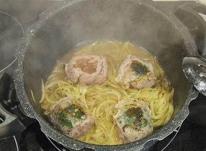 Crépinettes de Porc aux Haricots plats - étape 4