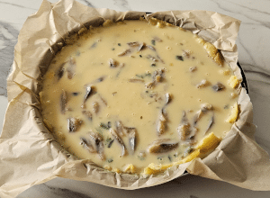 Tarte de Pomme de terre, au Poireau et Hareng fumé - étape 11