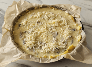 Tarte de Pomme de terre, au Poireau et Hareng fumé - étape 12