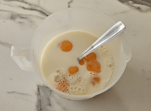 Tarte de Pomme de terre, au Poireau et Hareng fumé - étape 4