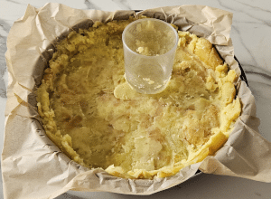 Tarte de Pomme de terre, au Poireau et Hareng fumé - étape 8