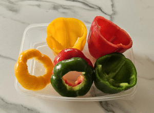 Poivrons farcis à la Crépinette - étape 1