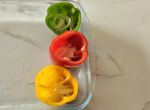 Poivrons farcis à la Crépinette - étape 3
