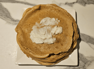 Crêpes aux Lardons et Chèvre - étape 1