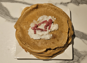 Crêpes aux Lardons et Chèvre - étape 3