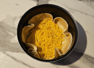 Tortilla bol au Cheddar - étape 2