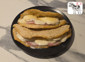 Piadine au Jambon, Fromage et Champignon