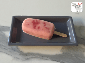 Esquimeau glacé au yaourt et aux fraises
