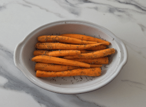 Carottes rôties Miel - Thym - étape 2