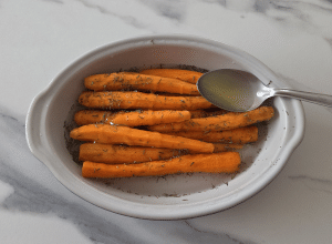 Carottes rôties Miel - Thym - étape 4